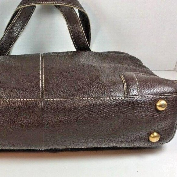 Franklin Covey Women’s Brown Leather Laptop Tote - Picture 3 of 8